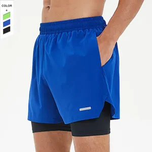 Short de course de fitness à séchage rapide Offres Spéciales taille élastique avec short athlétique de poche pour hommes