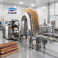 Équipement complet de production de gaufrettes, machine à gaufrettes avec mélangeur de crème, équipement idéal pour la transformation de snacks