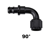 Raccord de tuyau à verrouillage rapide haute performance AN4 AN6 AN8 AN10 AN12 droit, coudé à 45, 90 ou 180 degrés pour ligne de carburant ou d'huile en caoutchouc