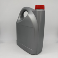 Bidón de Plástico HDPE Gris Vacío de 5L para Aceite de Coche, Lubricante, Desengrasante de Motor, Botella de 5000ml