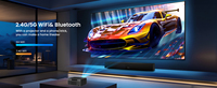 Projecteur intelligent LED LCD HTPNEO A80, 600 ANSI lumens, haut-parleurs stéréo HIFI intégrés, prise en charge 4K, Android 9, certifié Netflix, 1080P