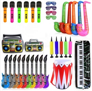 Juguetes Inflables de <span class=keywords><strong>Guitarra</strong></span> de PVC de Primera Calidad, Doble Tamaño 55cm 95cm, Regalo Promocional para Fiestas Infantiles, Instrumento Musical - Product Image 5