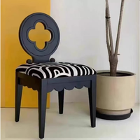 Chaise de salle à manger en bois de caoutchouc au design minimaliste et élégant, motif fleur de prunier, moderne et durable, pour la maison et l'hôtellerie – Meilleure vente