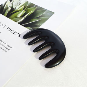 Peine Bian Stone Guasha para masaje del cuero cabelludo, herramienta de raspado de piedra para el crecimiento del cabello, aliviar dolores de cabeza, tensión muscular - Product Image 2