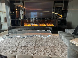 <span class=keywords><strong>Chimenea</strong></span> eléctrica de agua interior de estilo italiano contemporáneo, <span class=keywords><strong>Cassette</strong></span> inserto de negro, <span class=keywords><strong>chimenea</strong></span> de vapor de llama LED, decoración para sala de estar - Product Image 4