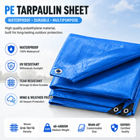 Bâche en PE industrielle, imperméable, résistante, tissée, en polyéthylène, pour la protection des équipements, des véhicules et des entrepôts