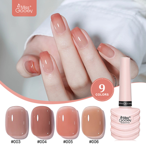 Miss Gooey 9가지 누드 네일 폴리쉬, 반영구 쏙오프 젤 폴리쉬 세트, 헤마 프리 UV 젤 네일 아트 디자인 네일 용품 살롱용 - Product Image 3