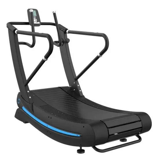 Máquina de Cardio comercial para correr al aire, cinta de correr curvada no motorizada autogenerada para gimnasio y Fitness