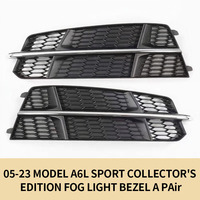 Cache-poignée de hayon arrière de voiture en PC, style nid d'abeille, pour Audi A6 C7 S-Line S6 2015-2018, cache-grille inférieur