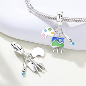 Colgante de herramienta de pintura que no se desvanece, joyería de pulsera DIY personalizada y a la moda, accesorio para niñas - Product Image 5