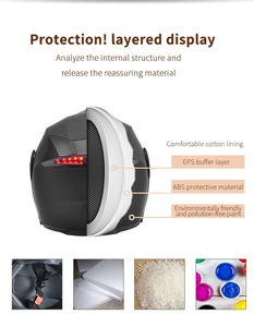 세계에서 가장 낮은 LED 헬멧 오토바이 플립 모듈러 크로스 헬멧 듀얼 비전 렌즈 ABS Cascos Para Moto 풀 페이스 헬멧 - Product Image 3