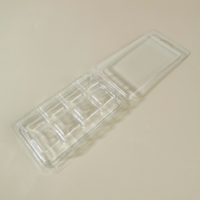 Emballage en blister rectangulaire transparent en PET à 8 compartiments pour bougies d'aromathérapie, huiles essentielles et gels, jetable, marque Zeqiu