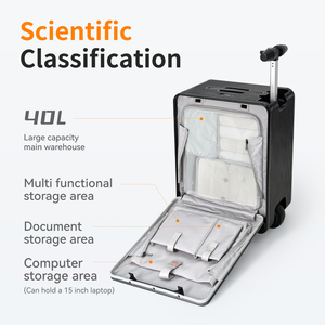 <span class=keywords><strong>Valise</strong></span> intelligente 40L légère, bagage intelligent avec scooter, bagage de <span class=keywords><strong>cabine</strong></span> avec port USB et pieds rétractables - Product Image 4