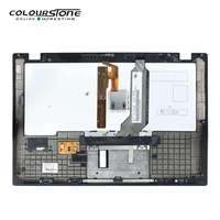 Papan ketik Laptop RU baru, papan ketik Laptop X1 Tablet bantalan sentuh lampu belakang penutup C Keyboard Laptop Rusia