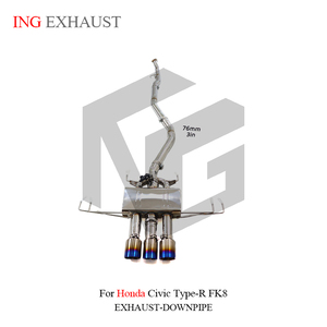 Ing สำหรับ <span class=keywords><strong>Honda</strong></span> <span class=keywords><strong>Civic</strong></span> Type-R <span class=keywords><strong>FK8</strong></span> 2.0T ท่อไอเสียสแตนเลสพร้อมวาล์วท่อไอเสียชิ้นส่วนประสิทธิภาพอัตโนมัติ - Product Image 2