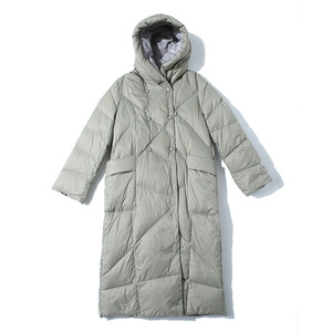 Outwear piumino invernale da donna lungo in Nylon <span class=keywords><strong>verde</strong></span> addensato con cappuccio in <span class=keywords><strong>pelliccia</strong></span> - Product Image 4