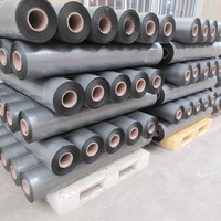 Rouleau de bâche ondulée en plastique HDPE, bâche agricole noire, rouleau de bâche personnalisée unie, matériau non tissé écologique TNT, tissu HDPE+PE