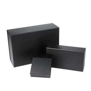 Estructura abatible personalizada Kraft negro mate cartón pelucas pelo <span class=keywords><strong>piedra</strong></span> tijera ropa zapatos caja <span class=keywords><strong>de</strong></span> papel con cierre magnético - Product Image 2