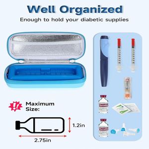 Hot Selling Portable Diabetic Insulin <b>Cooler</b> Bag Storage Protector Waterproof Shockproof Lightweight EVA Insulin Vial Case - Product Image 3