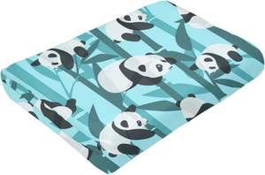 カスタムソフトフランネルブランケットプリントパンダデザイン軽量ウォーミングソファベッド子供用10代大人用トラベルカバーパンダラバー - Product Image 5
