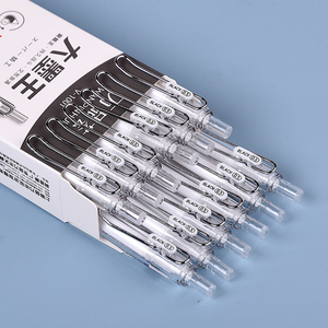 जनना स्टेशनरी पेन कस्टमाइजिबल जेल पेन बड़ी क्षमता पारदर्शी रिट्रेटेबल 0.5 बुलेट लेखन पेन - Product Image 4