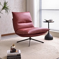 Fauteuil de salon moderne de fabrication chinoise, fauteuil pivotant sans accoudoirs, fauteuil de loisirs à dossier haut rotatif