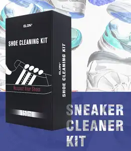 Kit de limpeza para sapatos de espuma, 150ml, limpador de calçados de espuma, escova, toalha de microfibra, limpador de calçados naturais para todos os materiais