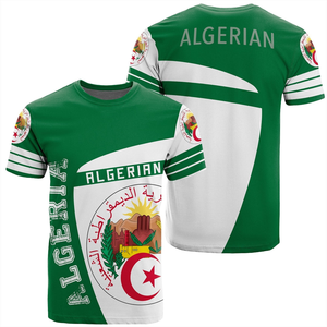 T-shirt africain imprimé à la demande algérie t-shirt africain en gros Style Rockie mâle à manches courtes été vêtements décontractés respirant - Product Image 2
