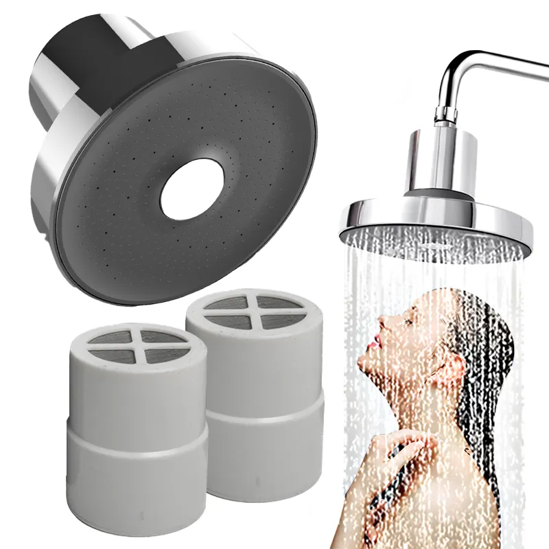 Offre Spéciale nouveau 8 pouces haute pression Spa-like filtré pommeau de douche système de filtre à eau chlore enlever filtre doux douche