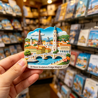 Vente en gros de souvenirs touristiques personnalisés en résine 3D représentant des pays, produits à vendre dans les lieux touristiques, cadeaux de voyage, décoration pour la maison et la cuisine