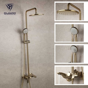 Design unico di Alta Qualità Oro Docce Bagno <span class=keywords><strong>Set</strong></span> Con <span class=keywords><strong>Soffione</strong></span> <span class=keywords><strong>doccia</strong></span> A Mano <span class=keywords><strong>E</strong></span> la Pioggia Rubinetto - Product Image 1