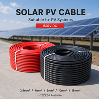 Câble solaire photovoltaïque en cuivre 2*16 mm 1500V DC IP67 Haute Tension Ignifuge Résistant aux UV pour Centrales Électriques et Systèmes Photovoltaïques