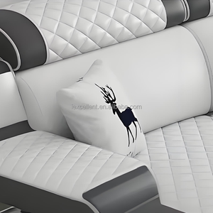 مواد قماشية عالية الجودة كرسي كسول متعدد الاستخدامات مقسم 7 مقاعد مع تخزين مكبر صوت بلوتوث غرفة المعيشة - Product Image 3