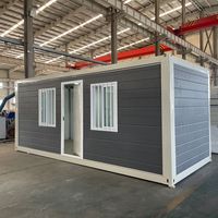 Rumah Kontainer Lipat 20FT 40FT, Rumah Mini Mewah Prefab Modular yang Dapat Diperluas dan Dipindahkan