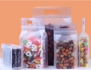 Sac en plastique transparent mat refermable avec poignée, personnalisable avec logo, pour emballage alimentaire 2026, pack promotionnel - Product Image 4