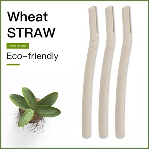 Eyebrow Razor Dermaplaning Tool Biodegradable Wheat Straw Eyebrow Trimmer