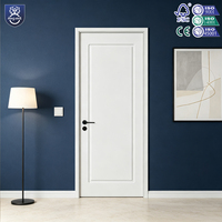 Porte intérieure battante manuelle en MDF et PVC de haute qualité, finition bois, pour hôtels modernes, appartements, chambres et salons