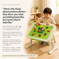 Table d'activités créative et sécurisée pour enfants XH6 Ultra : Planche à dessin en PET pour activités intérieures, idéale pour le bricolage et l'art des enfants