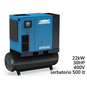 Compresseur à vitesse variable ABAC Genesis IE 22kW avec sécheur à réservoir 500lt - Product Image 3