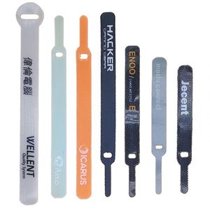 Correas de Sujeción de Cables Elásticas Ecológicas con Logotipo Personalizado, Ajustables, de Doble Cara con Gancho y Bucle, de Fábrica - Product Image 1
