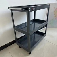 Chariot utilitaire robuste 3 étages 400 LBs chariot roulant organisateur de stockage pour garage entrepôt atelier