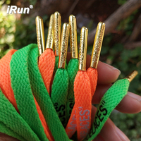 IRun – lacets de chaussures de sport personnalisés, Logo de marque imprimé, lacets plats avec emballage personnalisé, fournir une œuvre d'art gratuite