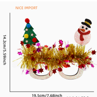 Lunettes de Noël style canne à sucre pour adultes et enfants, accessoire de déguisement de fête, décoration de fête, accessoire photo, monture de lunettes de dessin animé