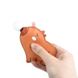 Llavero Creativo de Cuero PU con Lindos Animales de Panda y Pato, Diseño de Burbujas Hecho a Mano, Colgante para Llaves de Coche, Estilo Sillín - Product Image 5