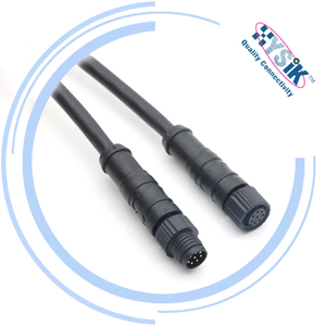 Kustom sudut lurus M8 8-pin kabel Overmolded Pria Wanita IP67 Adapter Cordset Harness untuk aplikasi otomatis - Product Image 4