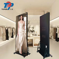 Écran LED numérique portable pour centre commercial, écran miroir LED sur pied P2.5, affichage numérique et signalétique