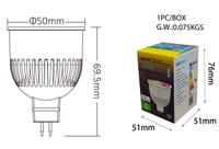 Projecteur LED MR16 RGB+CCT 2.4G FUT112 12V 6W Ampoule Spot pour l'éclairage des hôtels et des restaurants