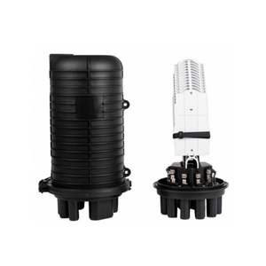 FTTH <span class=keywords><strong>exterior</strong></span> Interior 24F/bandeja 144F cúpula poste aéreo/pared fibra óptica <span class=keywords><strong>caja</strong></span> de cierre de empalme 8 puertos redondos pequeños - Product Image 3