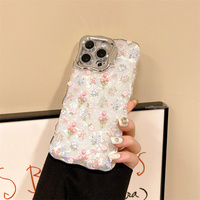 Nouvelle Arrivée Coque de Téléphone Portable Imd à Motifs Floraux pour iPhone 11 12 13 Pro Max 14 15 16 Plus avec Support de Cadre d'Appareil Photo
