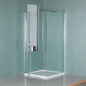 玻璃淋浴房方形现代简易浴室钢化玻璃淋浴门白色淋浴房